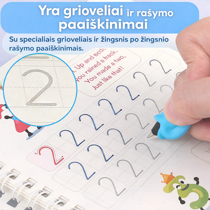 MagicGroove – braižymo knygų rinkinys su išnykstančiu rašalu (lietuvių kalba)