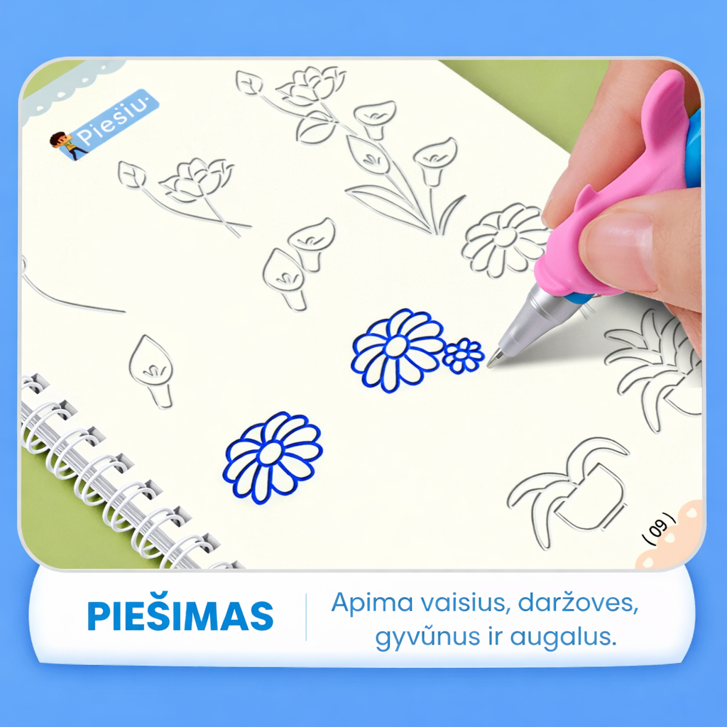 MagicGroove – braižymo knygų rinkinys su išnykstančiu rašalu (lietuvių kalba)