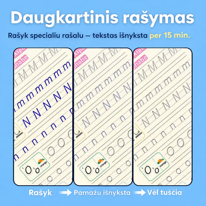 MagicGroove – braižymo knygų rinkinys su išnykstančiu rašalu (lietuvių kalba)